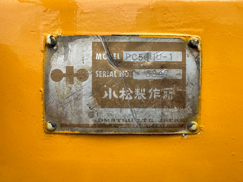 038.05 Komatsu PC50UU Mini Excavator S/N 6347