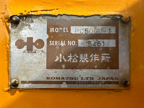 032.05 Komatsu PC50UU Mini Excavator S/N 5461