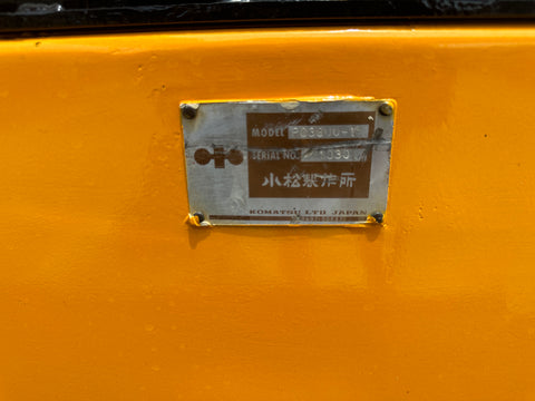 033.03 Komatsu PC38UU Mini Excavator S/N 1030