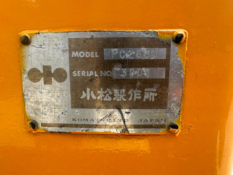 037.02 Komatsu PC28UU Mini Excavator S/N 3807
