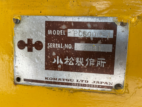 026.05 Komatsu PC50UU Mini Excavator S/N 3841