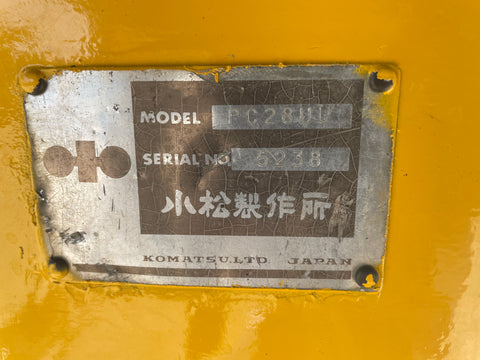 025.05 Komatsu PC28UU Mini Excavator S/N 5238