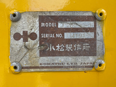 026.06 Komatsu PC50UU Mini Excavator S/N 4191