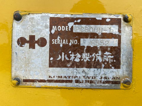 024.06 Komatsu PC50UU Mini Excavator S/N 6552