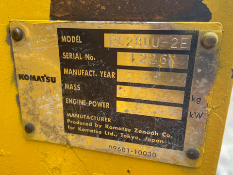 024.02 Komatsu PC28UU-2E Mini Excavator S/N 12261