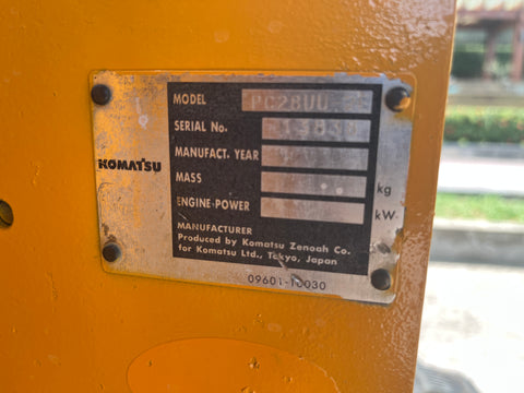 030.01 Komatsu PC28UU-2E Mini Excavator S/N 13838