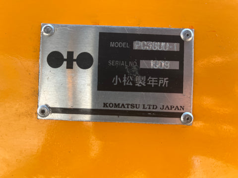 030.03 Komatsu PC38UU Mini Excavator S/N 1809