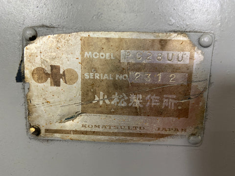 020.02 Komatsu PC28UU Mini Excavator S/N 2312