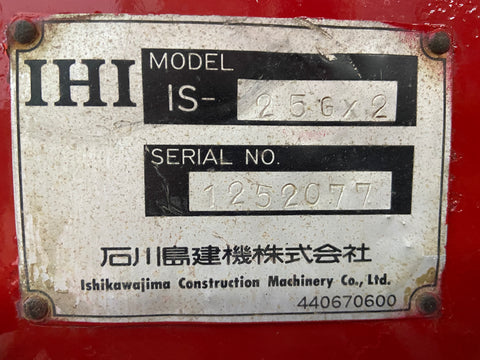 020.07 IHI IS-25GX2 Mini Excavator S/N 1252077