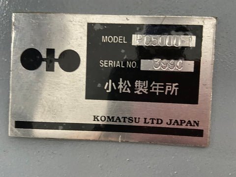 021.06 Komatsu PC50UU Mini Excavator S/N 3990