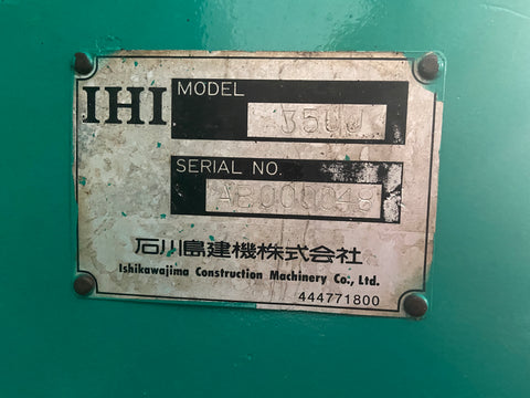 021.07 IHI 35UJ Mini Excavator S/N AB000048