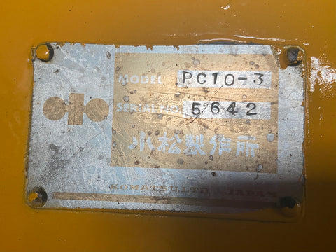 021.01 Komatsu PC10-3 Mini Excavator S/N 5642