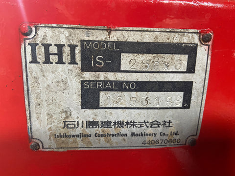 023.07 IHI IS-25GX3 Mini Excavator S/N 1253198