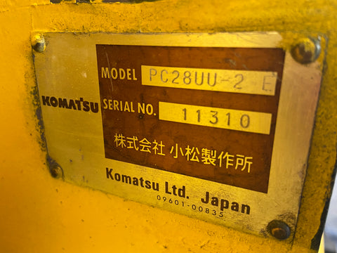 023.05 Komatsu PC28UU-2E Mini Excavator S/N 11310