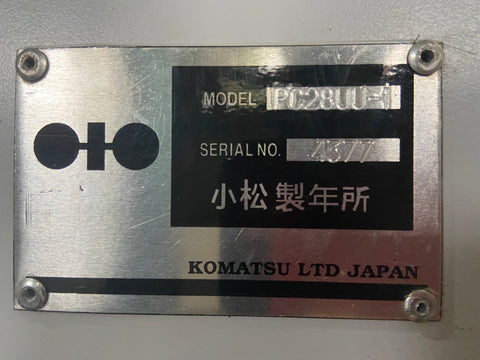 023.04 Komatsu PC28UU Mini Excavator S/N 4377