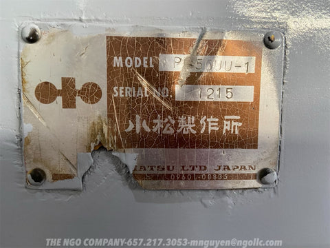 017.05 Komatsu PC50UU Mini Excavator S/N 1215