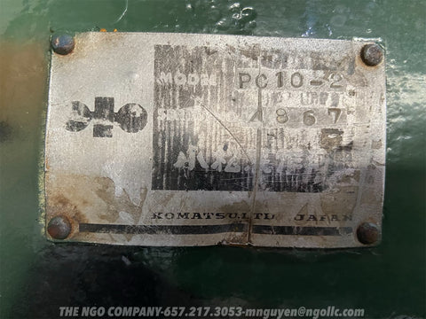 017.01 Komatsu PC10-2 Mini Excavator S/N 4867