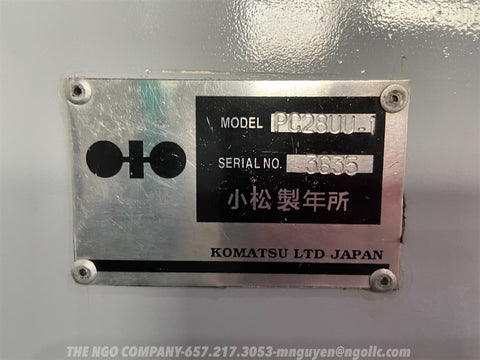 017.04 Komatsu PC28UU Mini Excavator S/N 3635