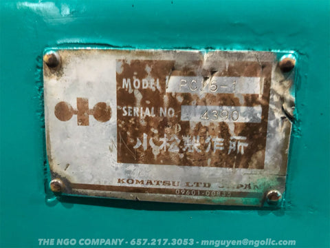 010.03 Komatsu PC25-1 Mini Excavator S/N 4390