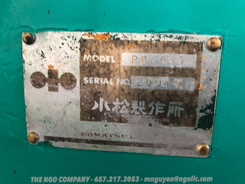 013.02 Komatsu PC10-7 Mini Excavator S/N 25017