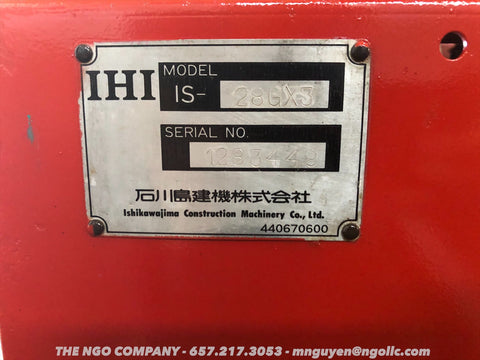 011.06 IHI IS-28GX3 S/N 1283449