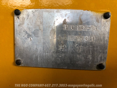 015.01 Komatsu PC10-3 Mini Excavator S/N 5701
