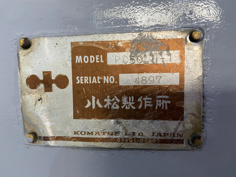 019.05 Komatsu PC50UU Mini Excavator S/N 4897